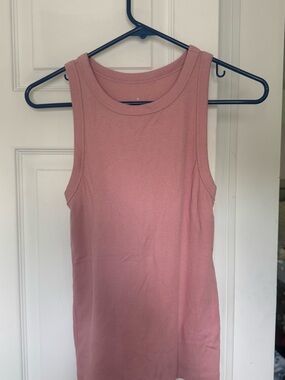 a new day Dusty Rose Ribbed Tank Top